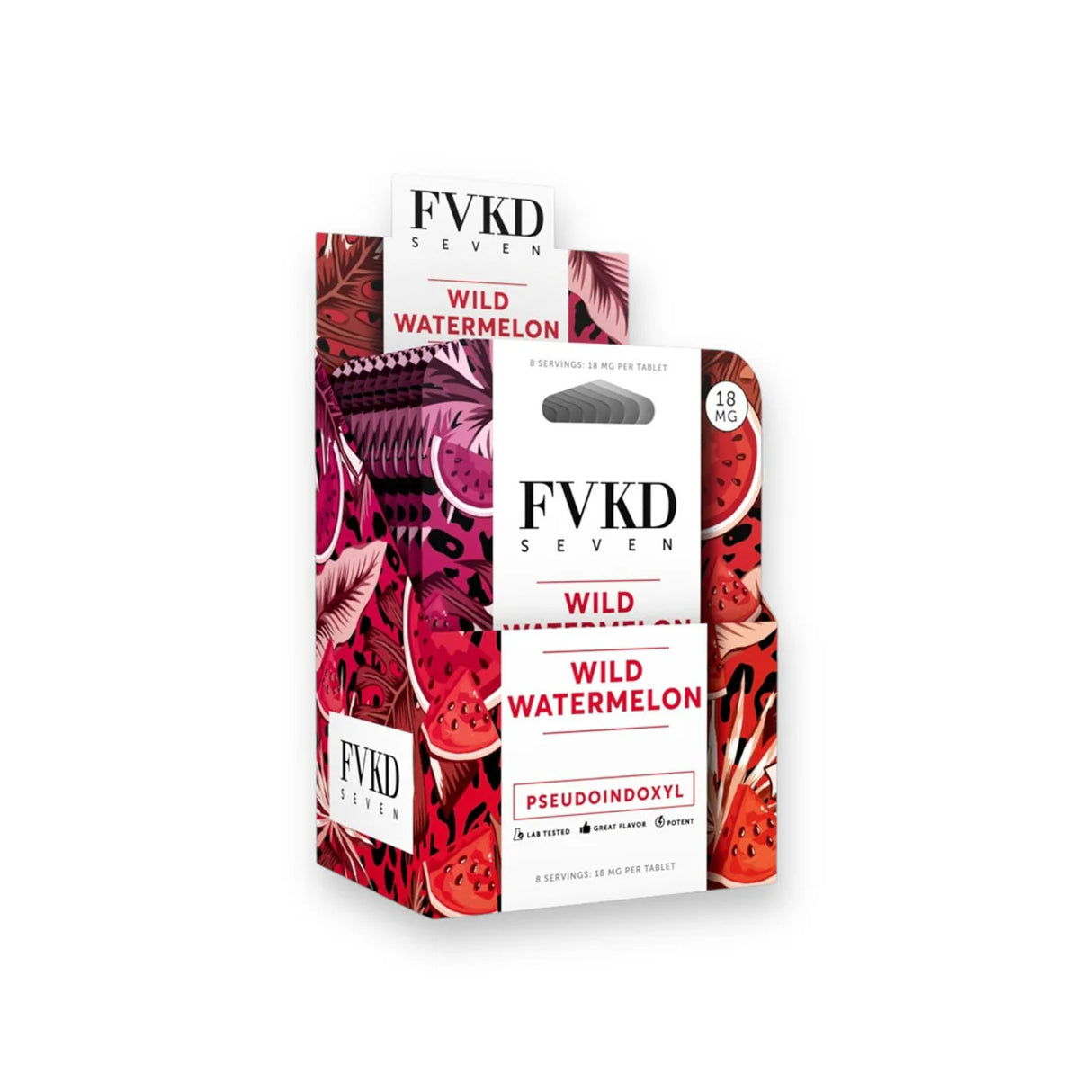 FVKD 4ct 7-Hydroxy Kratom Tablets 10ct Display