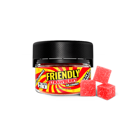 Friendly High Tolerance 40mg D9 Gummies 10 pack Tub