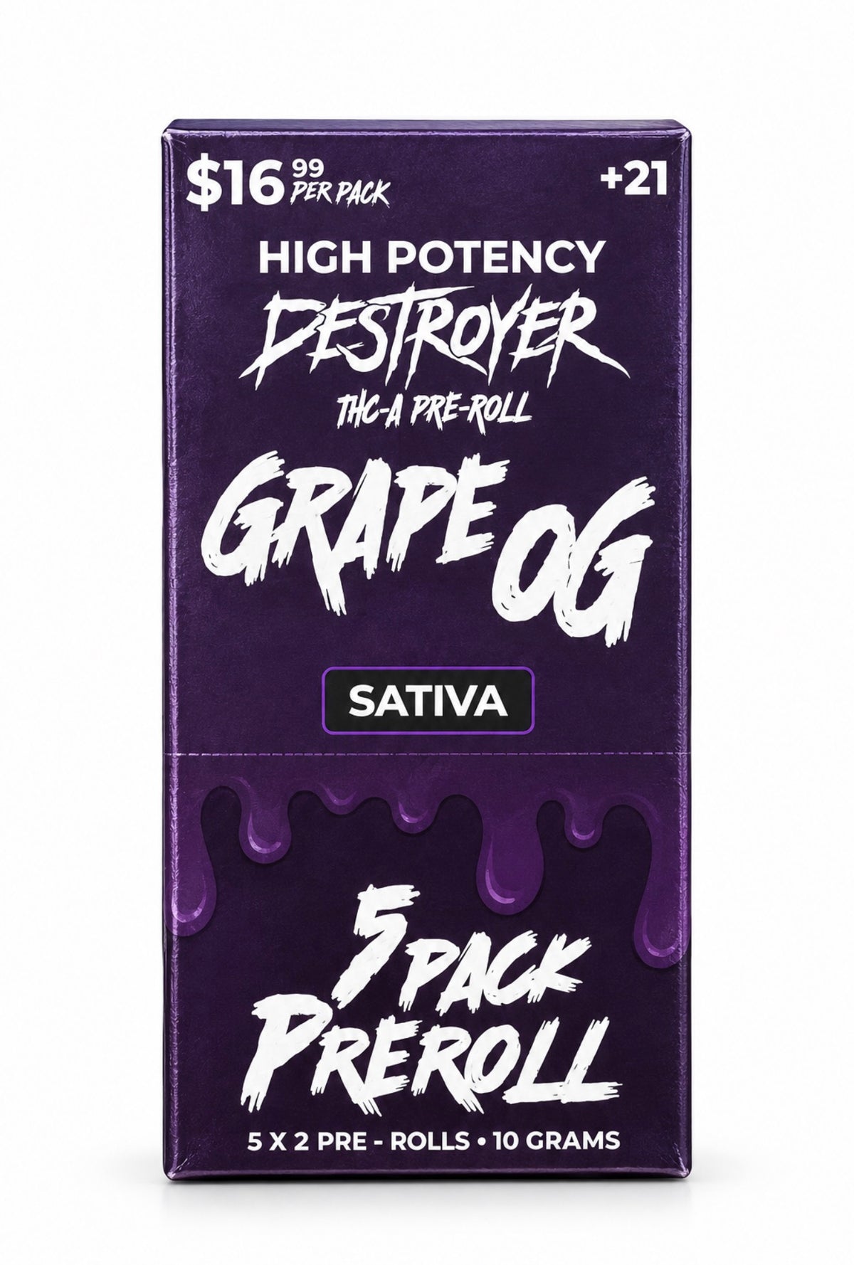 DESTROYER THC-A Pre Roll 5 Pk 10G