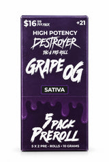 DESTROYER THC-A Pre Roll 5 Pk 10G