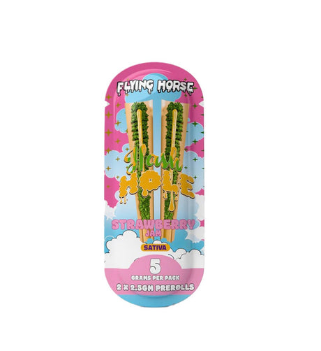 FLYING HORSE 2.5G HASH HOLE PREROLL THC-P 2PK 5CT/BX