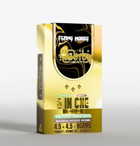 FLYING HORSE 9GM HABIBI HEAT DISP, 5CT - 3 FLAVORS IN 1