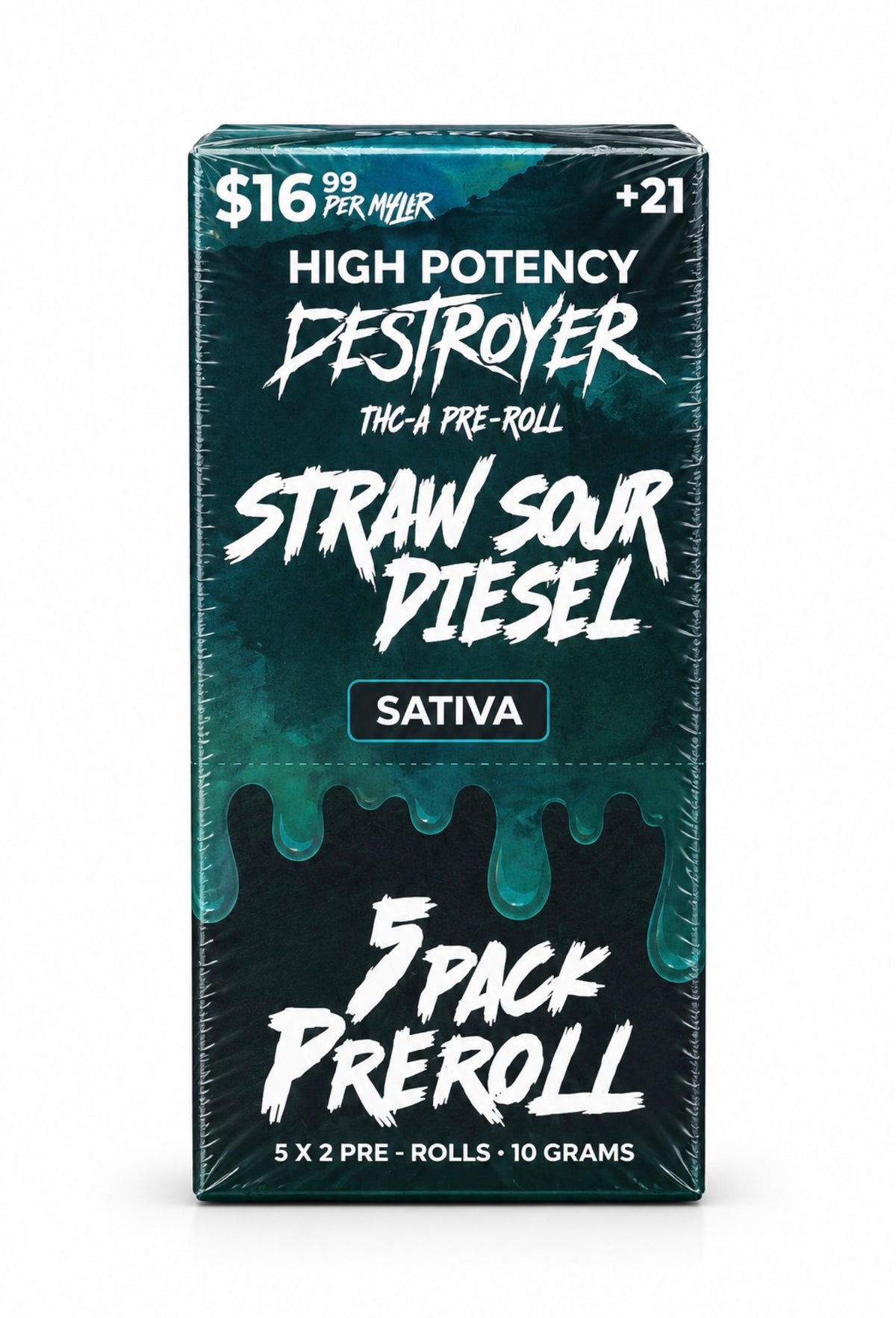 DESTROYER THC-A Pre Roll 5 Pk 10G