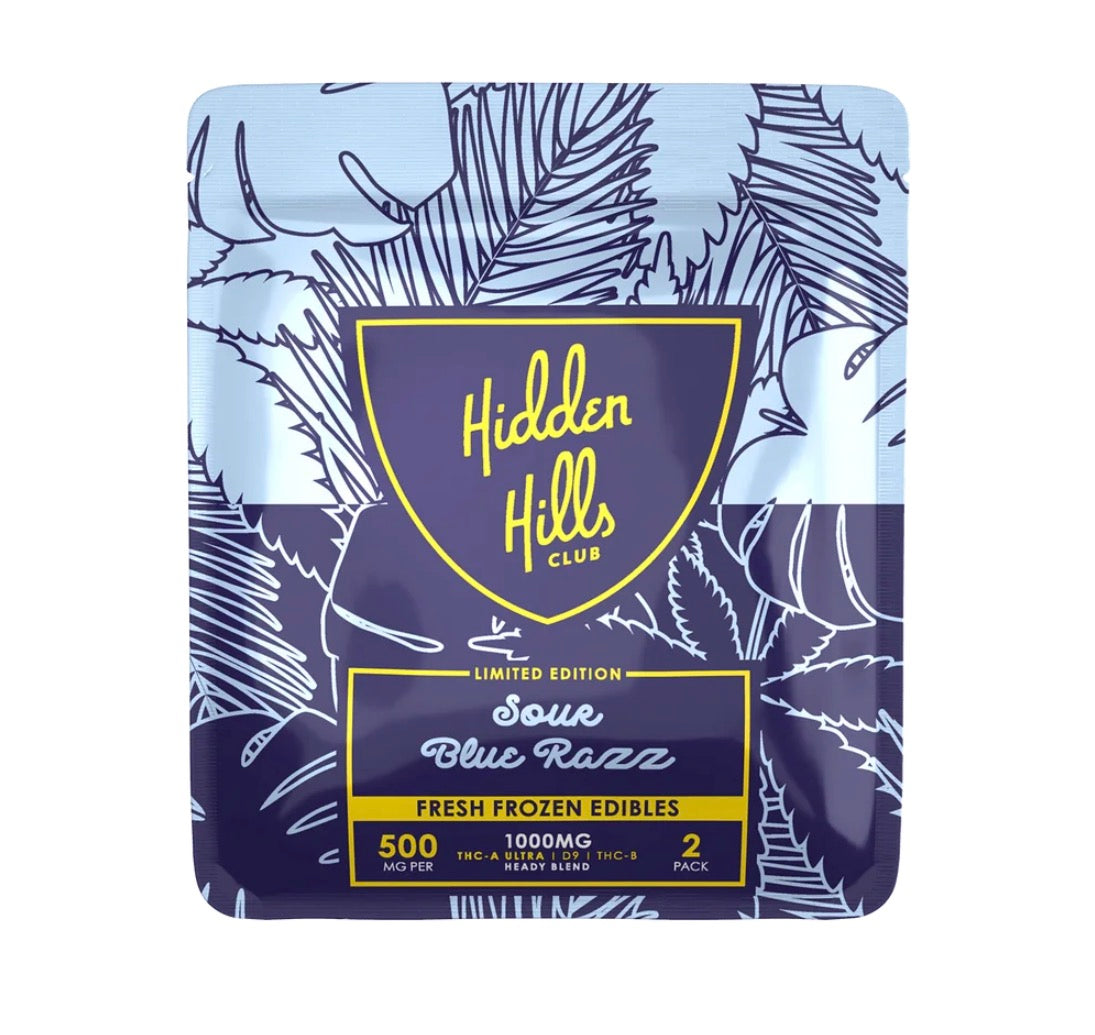 Hidden hills club 1,000 MG           500MG Edibles (2 ct)