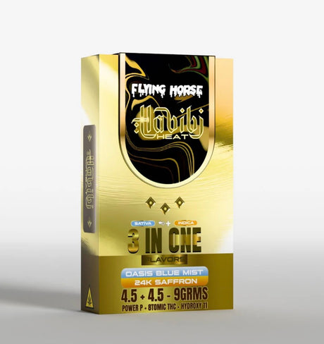 FLYING HORSE 9GM HABIBI HEAT DISP, 5CT - 3 FLAVORS IN 1