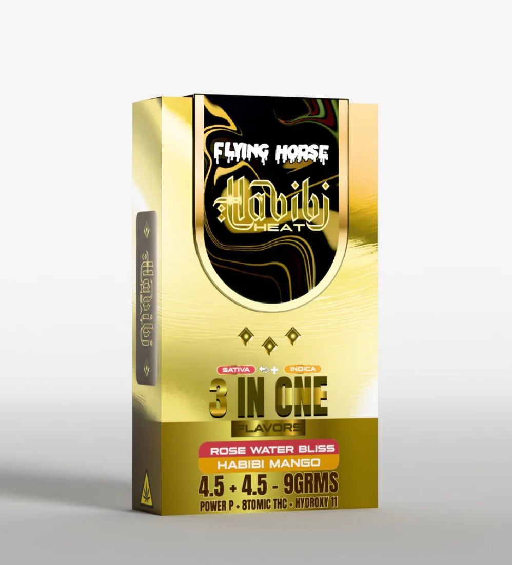 FLYING HORSE 9GM HABIBI HEAT DISP, 5CT - 3 FLAVORS IN 1