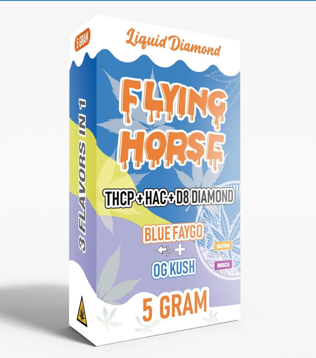 FLYING HORSE 5GM LIQUID DIAMOND DISP 5CT/BX - 3 FLAVORS IN 1