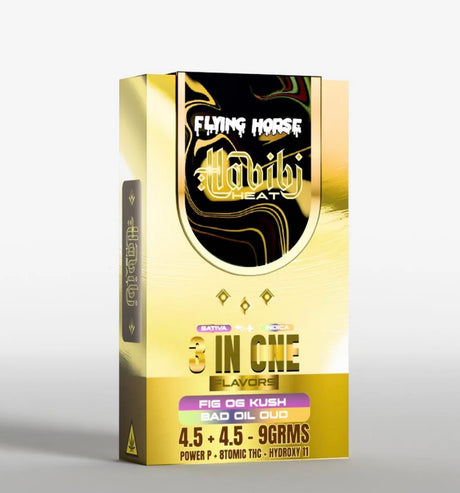 FLYING HORSE 9GM HABIBI HEAT DISP, 5CT - 3 FLAVORS IN 1