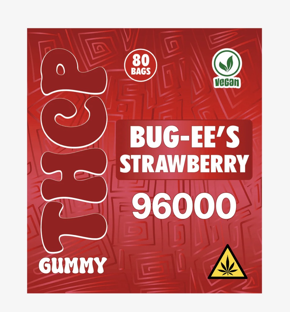 FLYING HORSE BUGEE'S GUMMIES THCP 96000MG 80CT/JAR   1200MG GUMMY