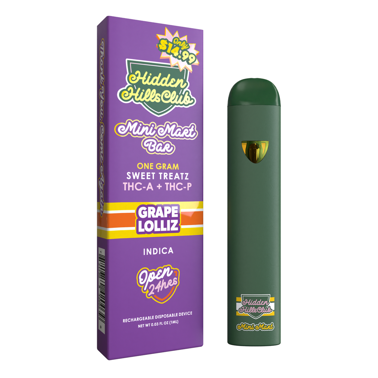 Hidden Hills Mini Mart Sweet Treatz 1g Disposable 5ct Display