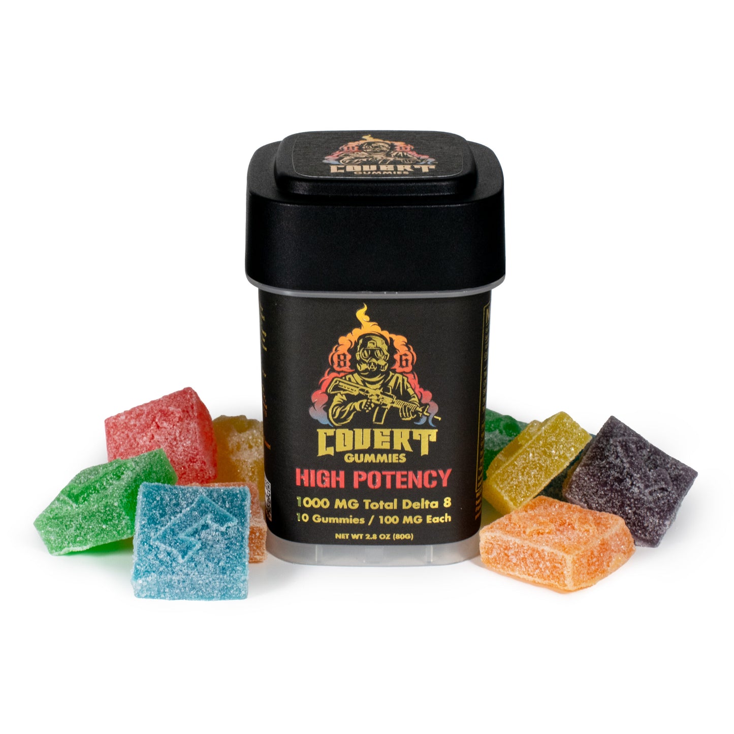 Covert 1000 mg Gummies - D8 Mixed Flavors Jar