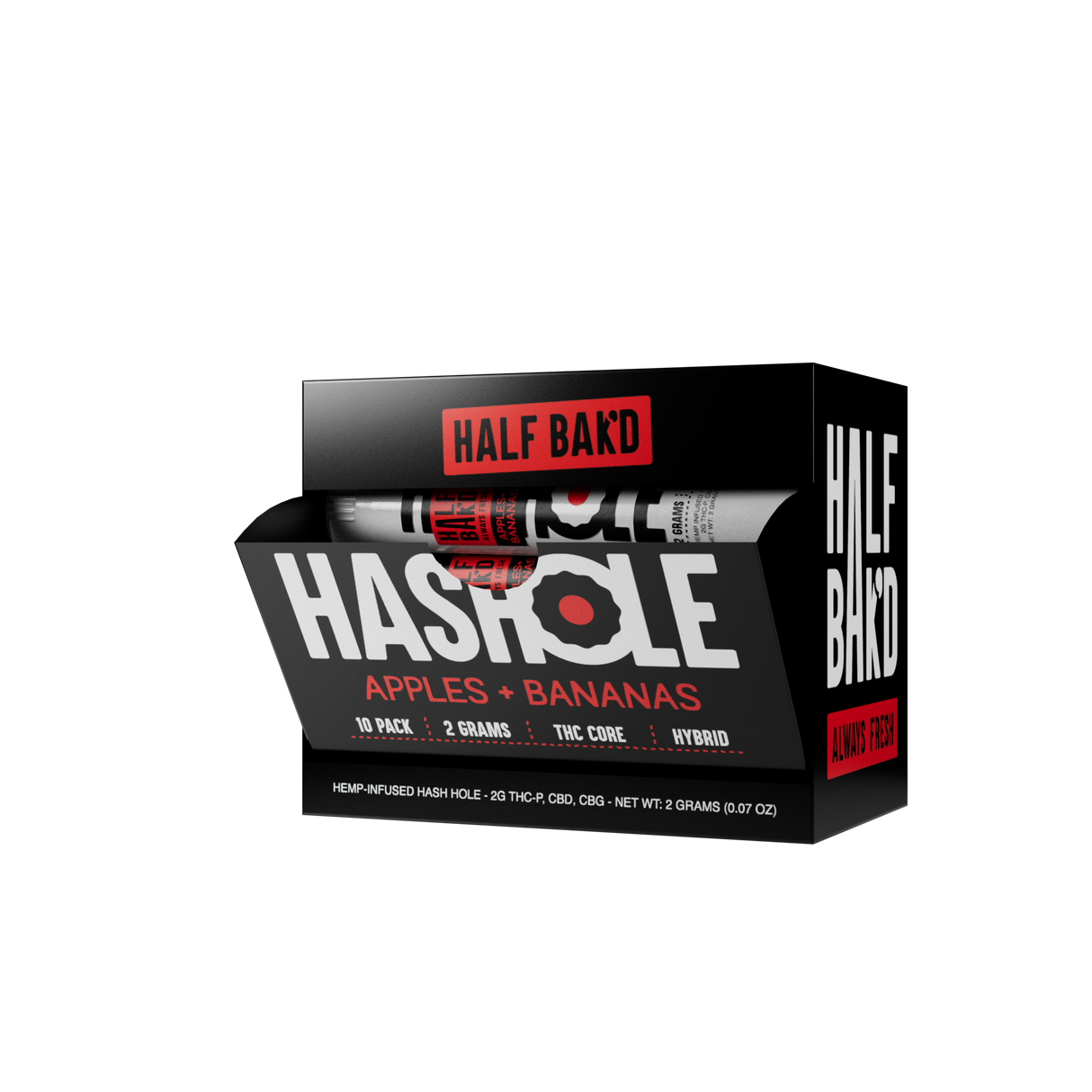 Half Bak'd 2g THC-P Hashholes 10ct Display