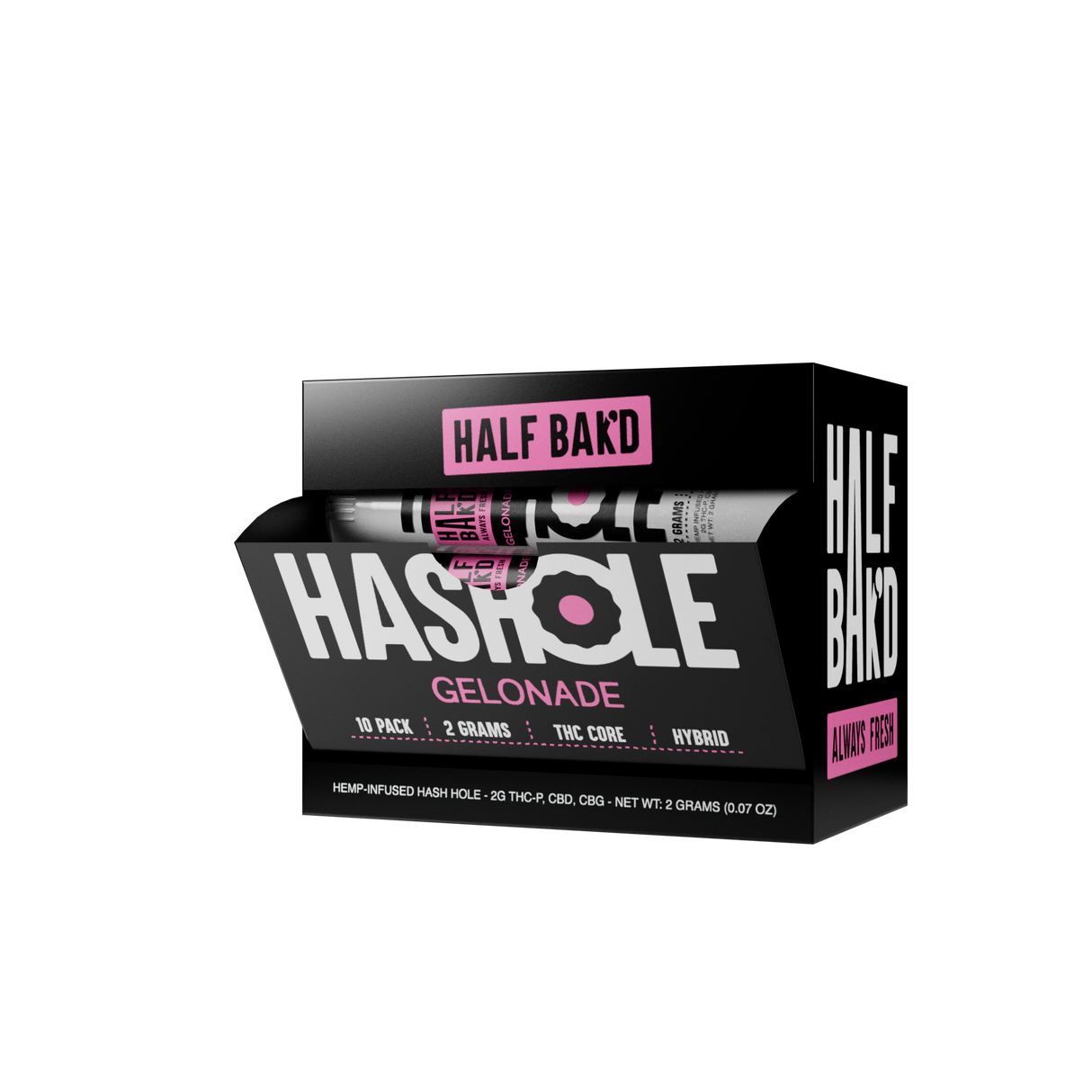 Half Bak'd 2g THC-P Hashholes 10ct Display
