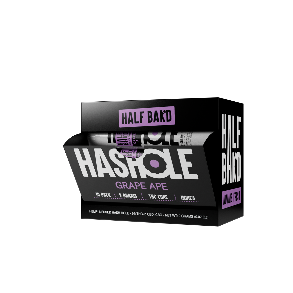 Half Bak'd 2g THC-P Hashholes 10ct Display