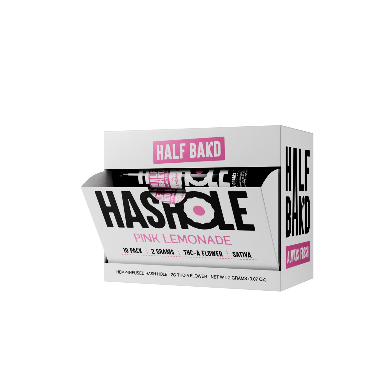 Half Bak'd 2g THC-A Hashholes 10ct Display