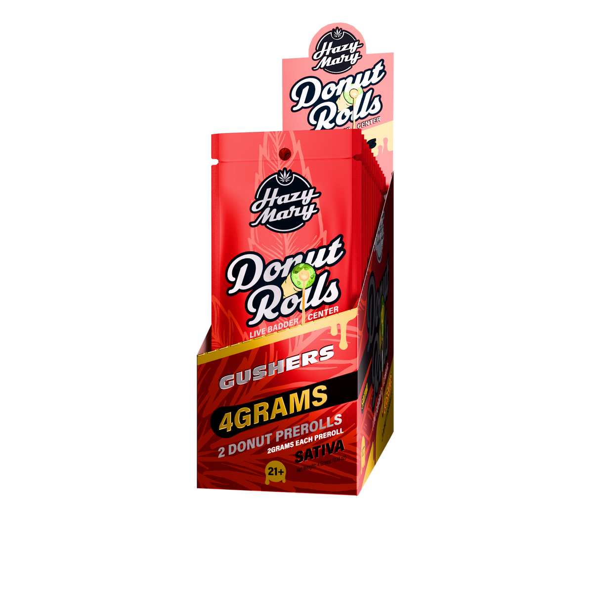 Hazy Mary 4g/2ct Donut Rolls 10ct Display