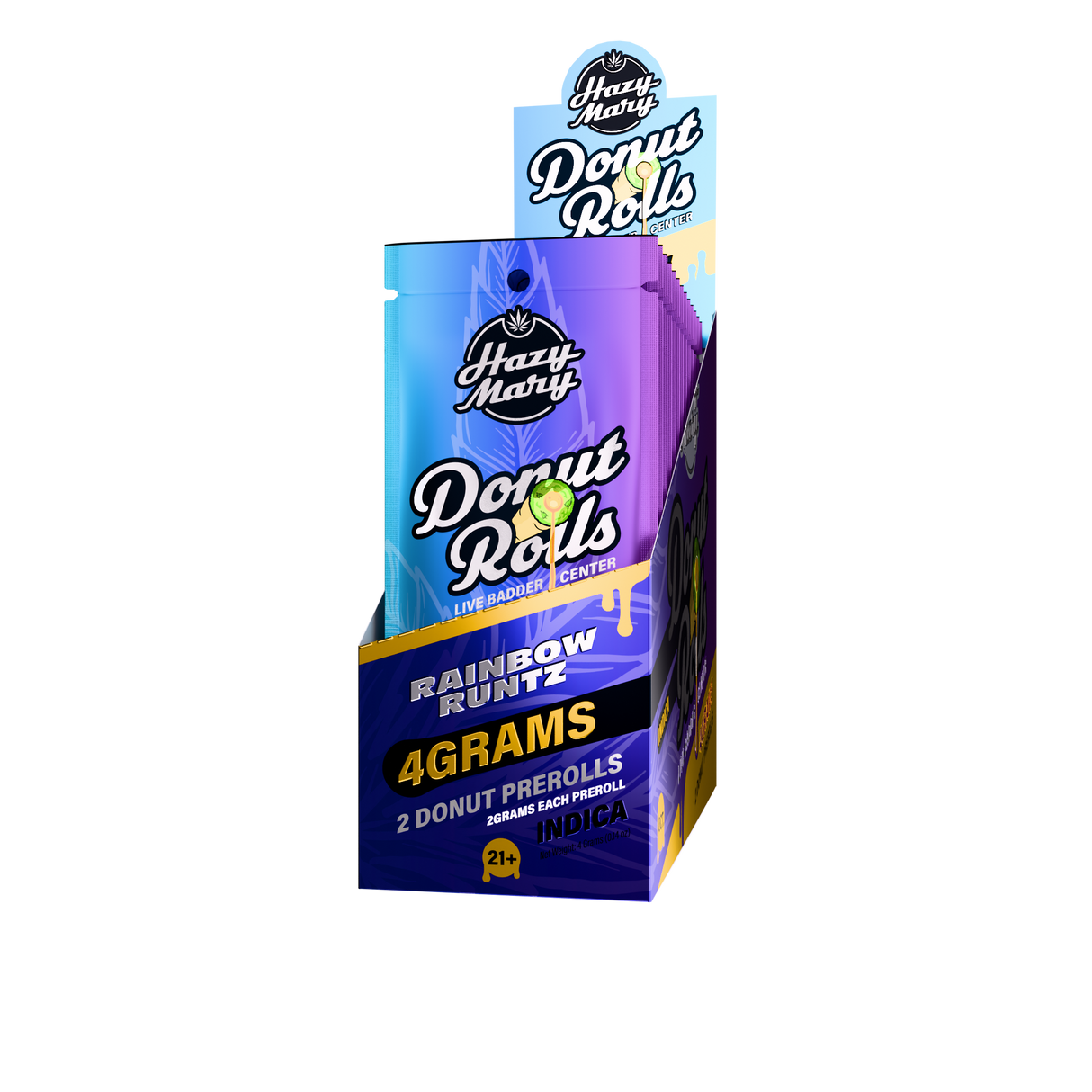 Hazy Mary 4g/2ct Donut Rolls 10ct Display