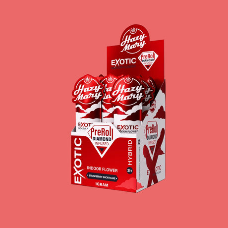 Hazy Mary Exotic Diamond Infused 1g PreRolls 40ct Display