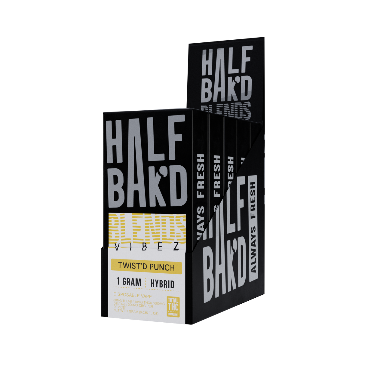 Half Bak'd Sauce'd Blends 1g THCA Disposable 5ct Box