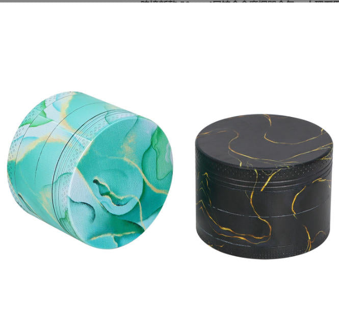Aluminum 50MM Marble Colored Grinder 12ct Display