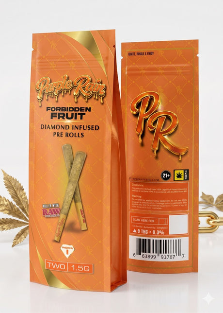 Purple Rain 2ct Diamond Infused 1.5g Pre Rolls 10ct Display