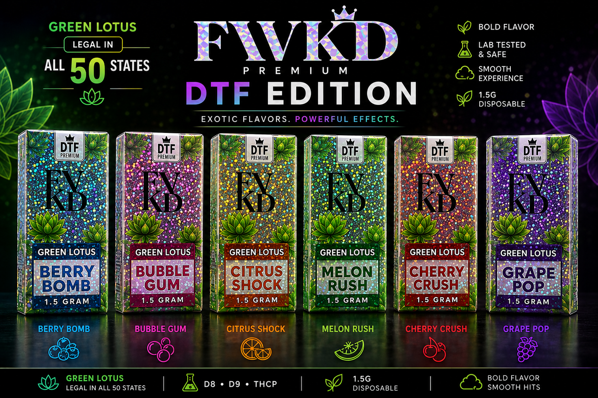 Fvkd Green Lotus 1.5g Disposable 5 ct Display