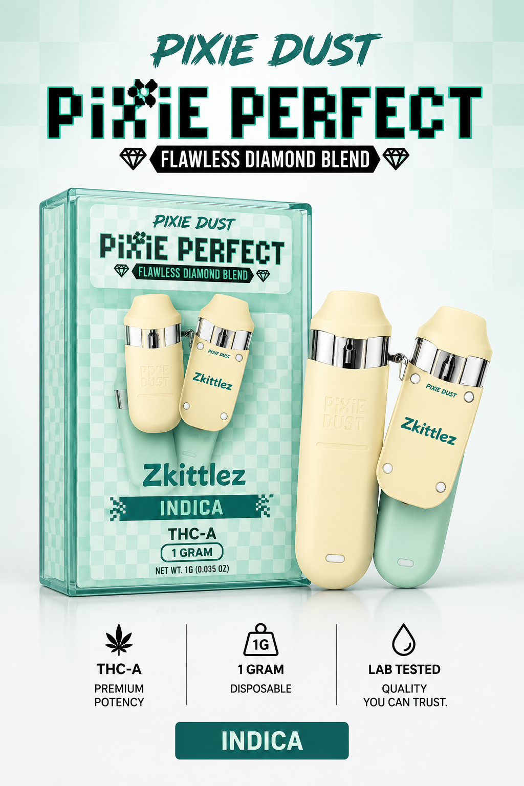 Pixie Perfect THC-A Disposable Vape – 1 Gram – 5 Ct Display