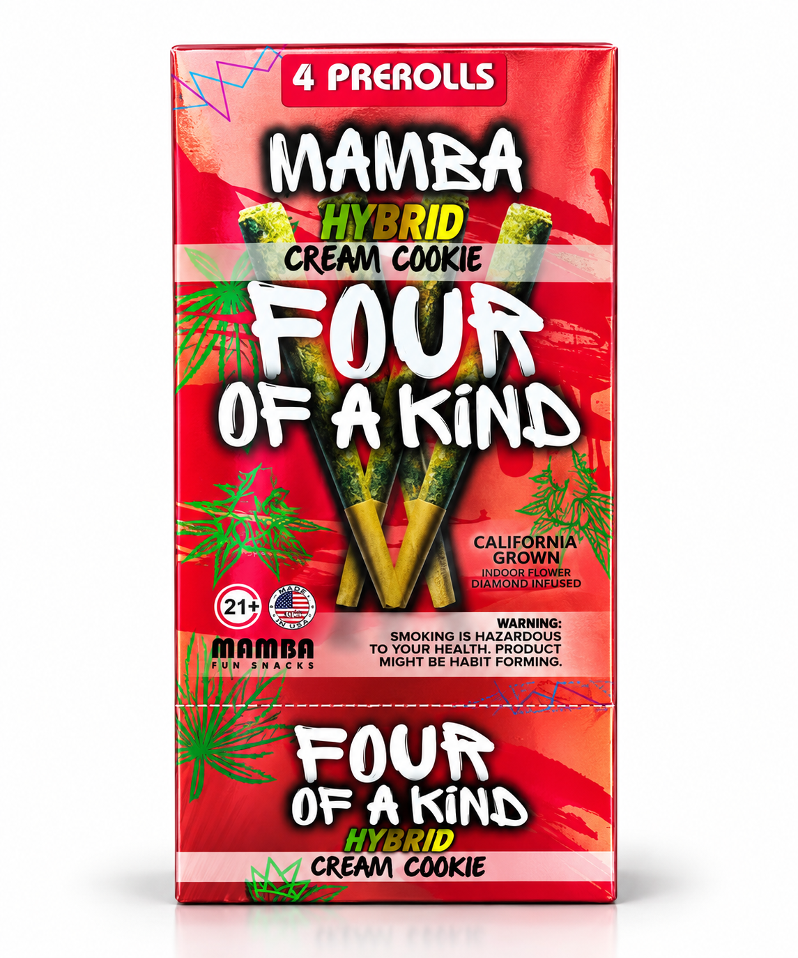 Mamba Four of a Kind 4ct 2g THC-A Pre Rolls 10ct Display