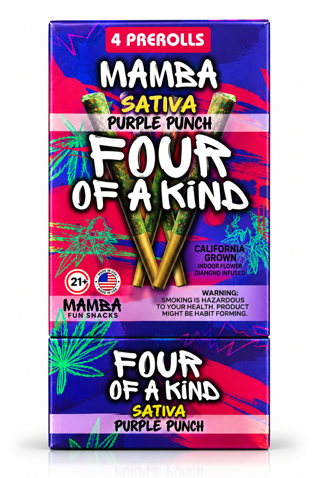 Mamba Four of a Kind 4ct 2g THC-A Pre Rolls 10ct Display
