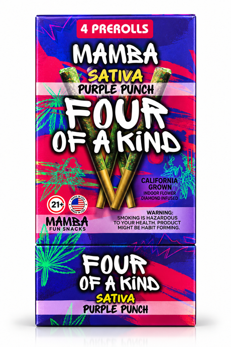 Mamba Four of a Kind 4ct 2g THC-A Pre Rolls 10ct Display