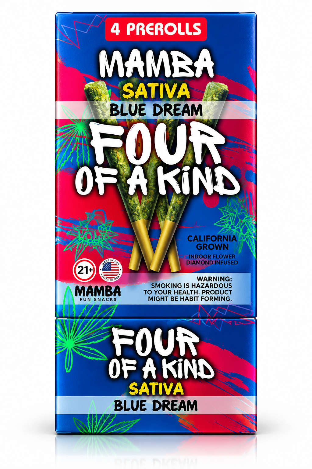Mamba Four of a Kind 4ct 2g THC-A Pre Rolls 10ct Display