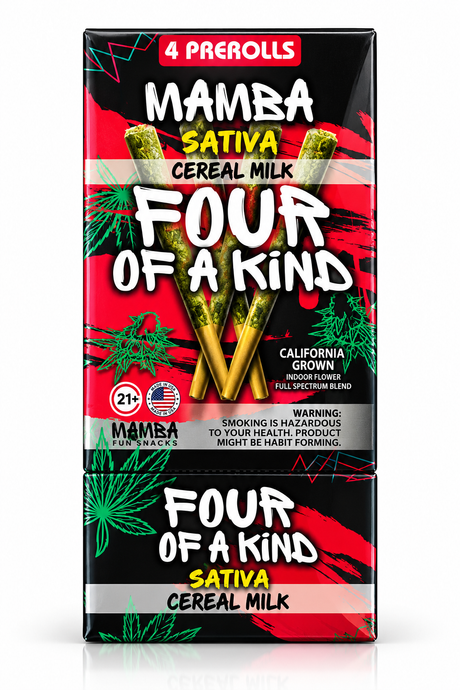 Mamba Four of a Kind 4ct 2g THC-A Pre Rolls 10ct Display
