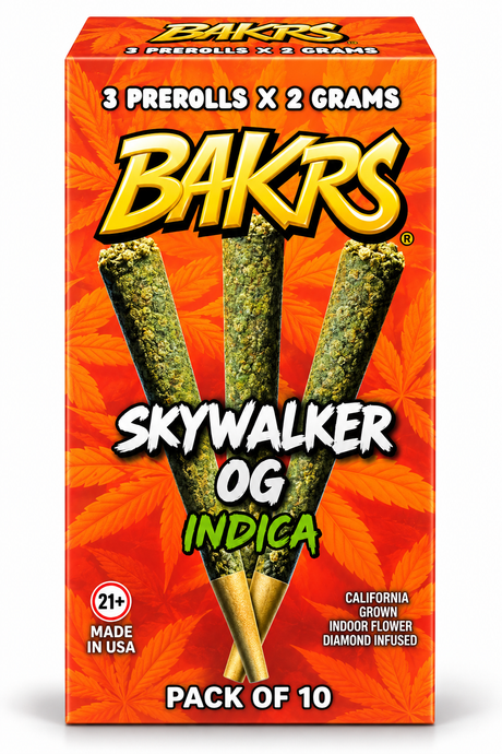 Bakrs Triplets 3 pack 2g THC-A Pre Rolls 10ct Display