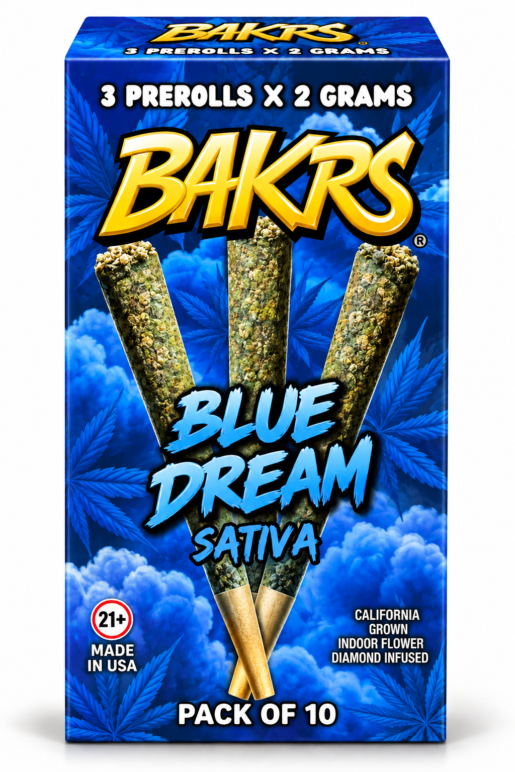 Bakrs Triplets 3 pack 2g THC-A Pre Rolls 10ct Display
