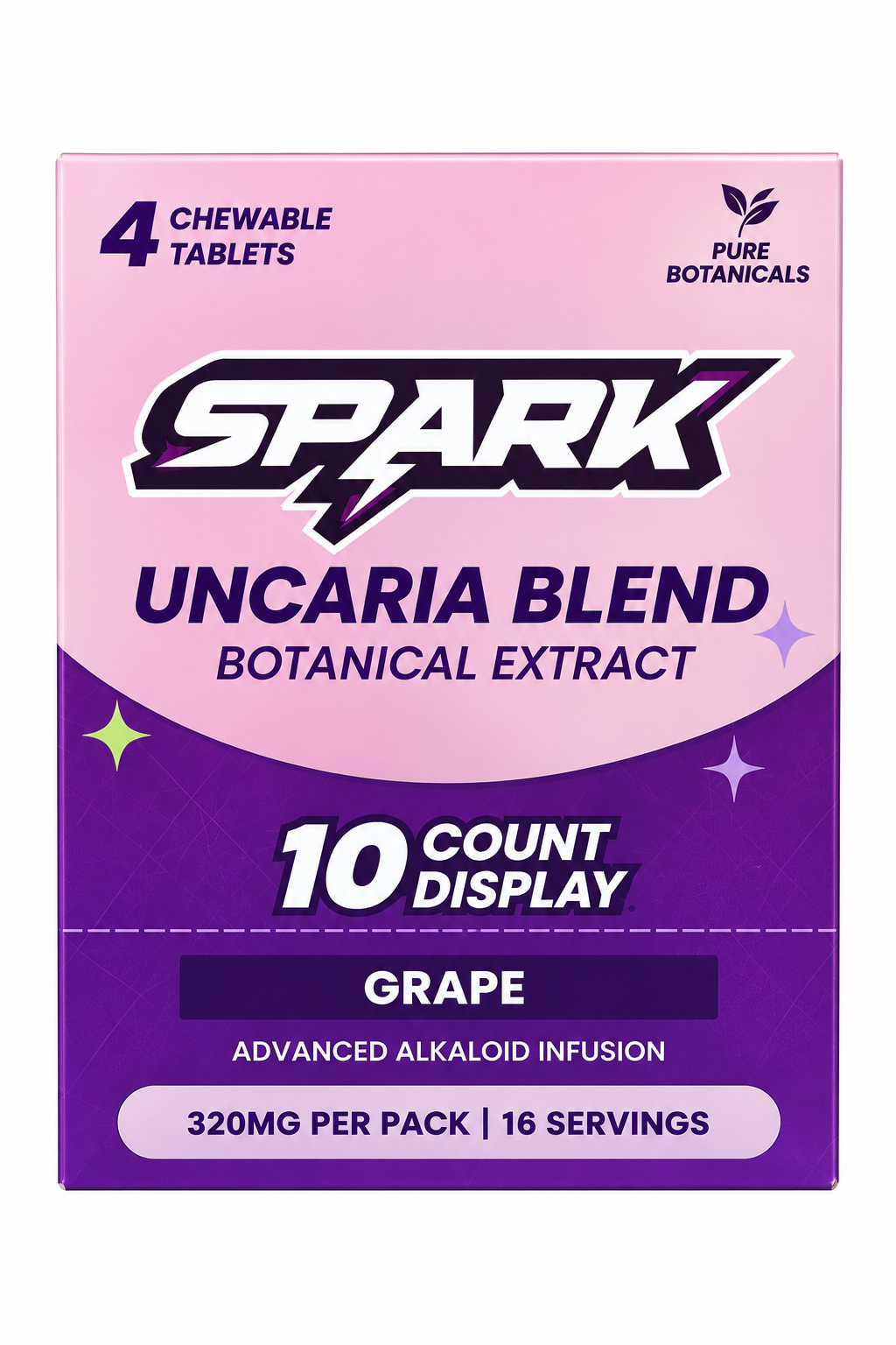 SPARK Uncaria Blend Botanical Extract Chewable Tablets – 10 Count Display