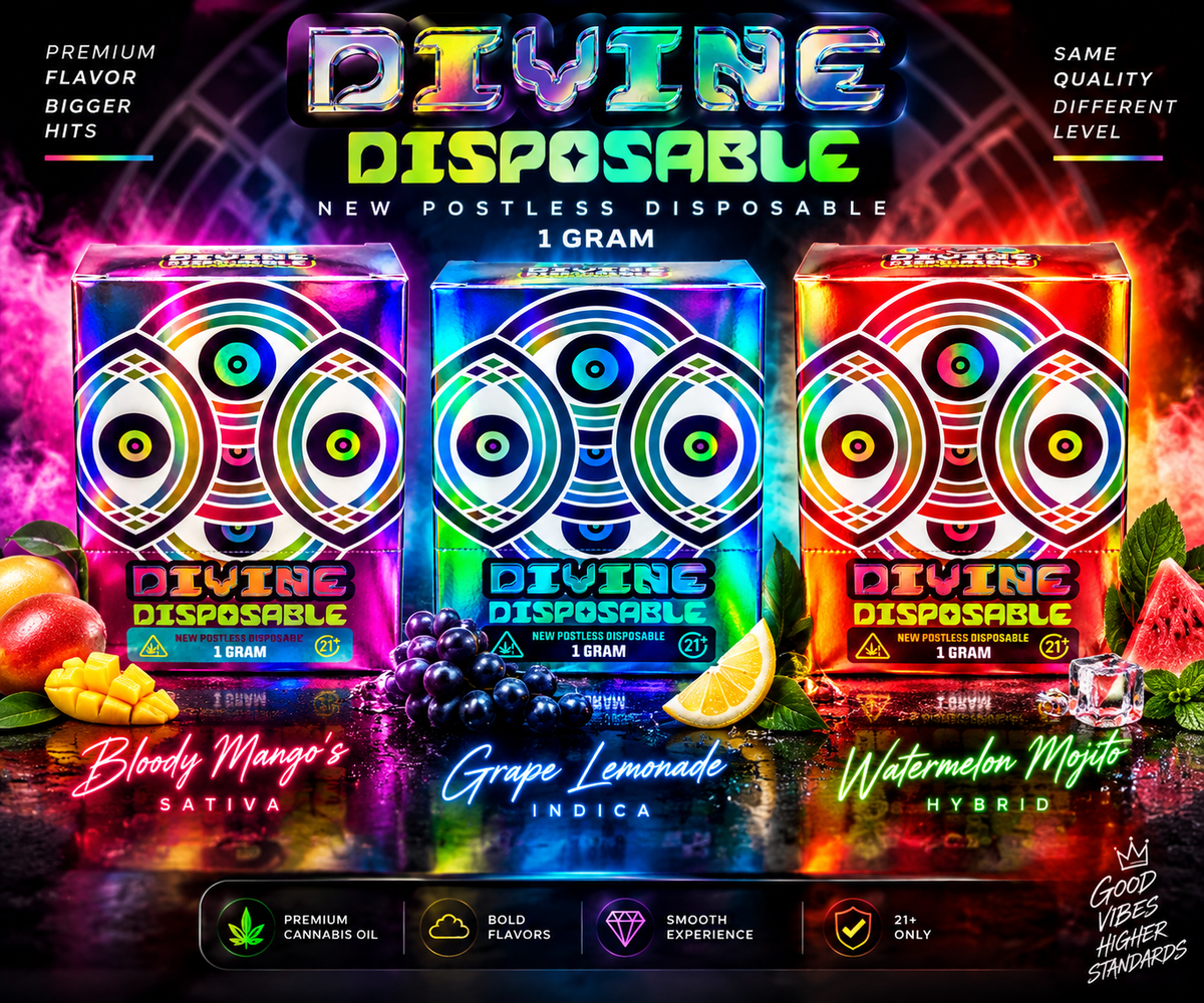 Divine Disposable 1G – 3 Flavor Collection 10 count display