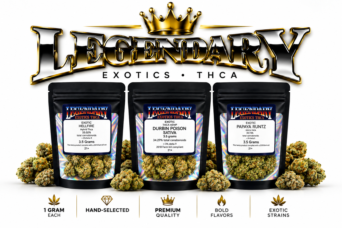 Legendary Exotics THCA – Premium Exotic Flower | 3.5 Gram Collection