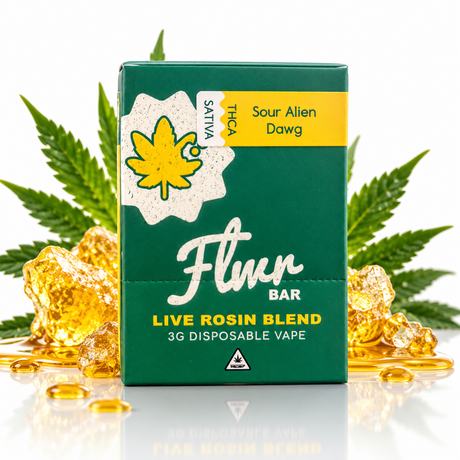 FLWR Bar 3G Live Rosin Blend — 5 Count Display