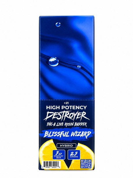 DESTROYER 2.5g THC-A Live Resin Dab Badder 5ct Display