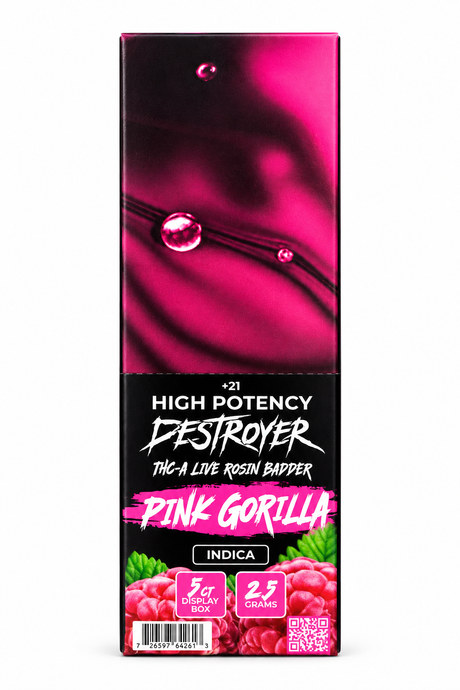DESTROYER 2.5g THC-A Live Resin Dab Badder 5ct Display