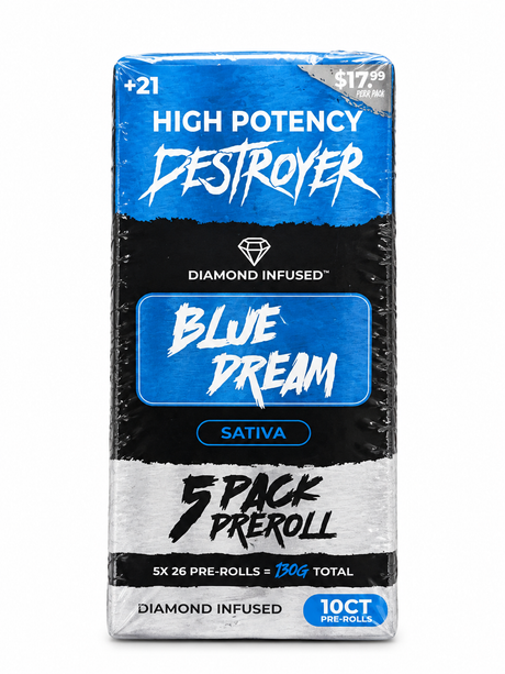 DESTROYER 5 Pack Pre-Roll 10G Dimond Infused 5x2G