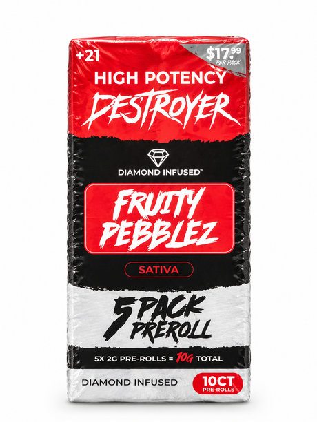 DESTROYER 5 Pack Pre-Roll 10G Dimond Infused 5x2G