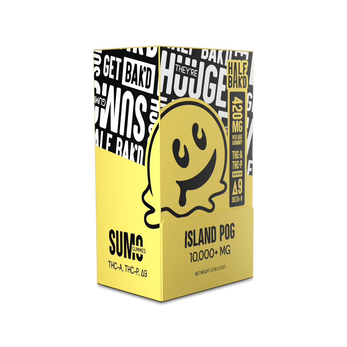 Half Bak'd Sumo Single 2ct 420mg Gummies 30pk Box THC-A, THC-P, Delta8