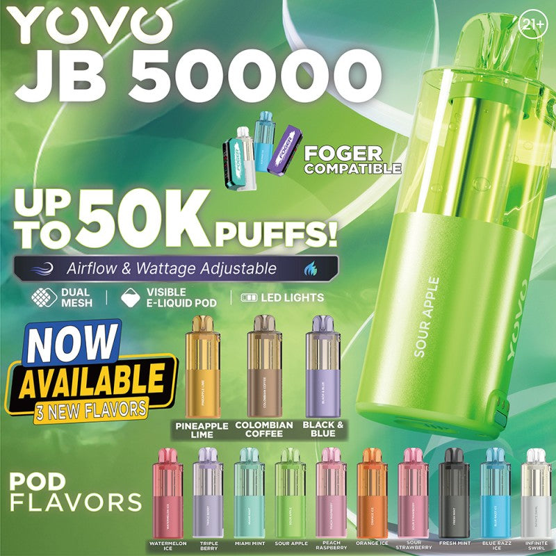 Yovo JB50000 Disposable POD 5ct Display