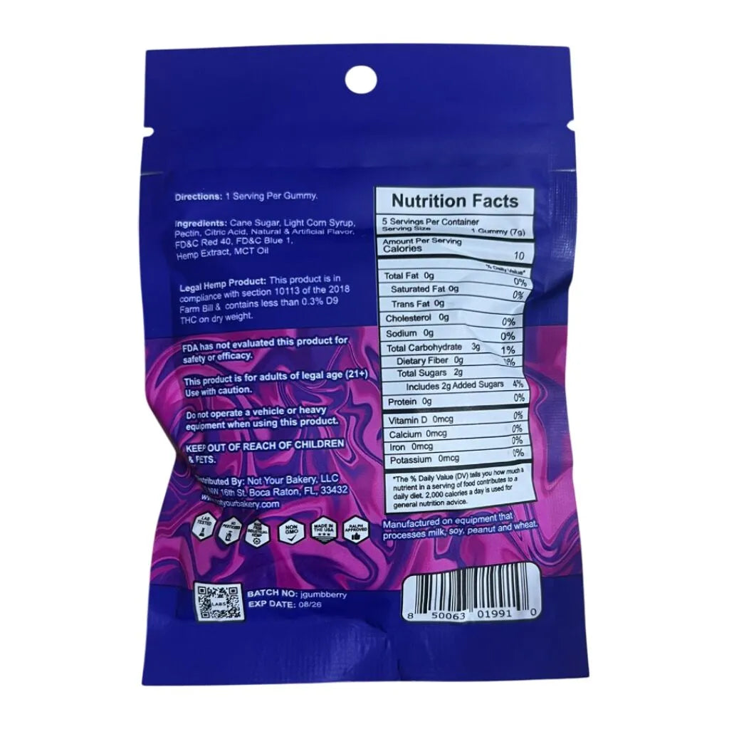 Jelly 2,500mg 5pack THC-P Assorted Flavor Gummies 30ct Display