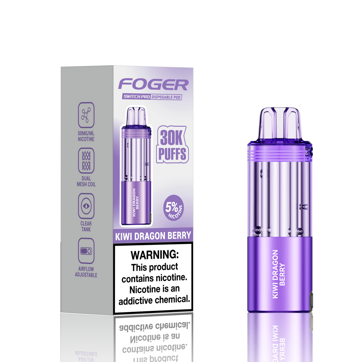 Foger Switch Pro 30K Disposable POD 5ct Display