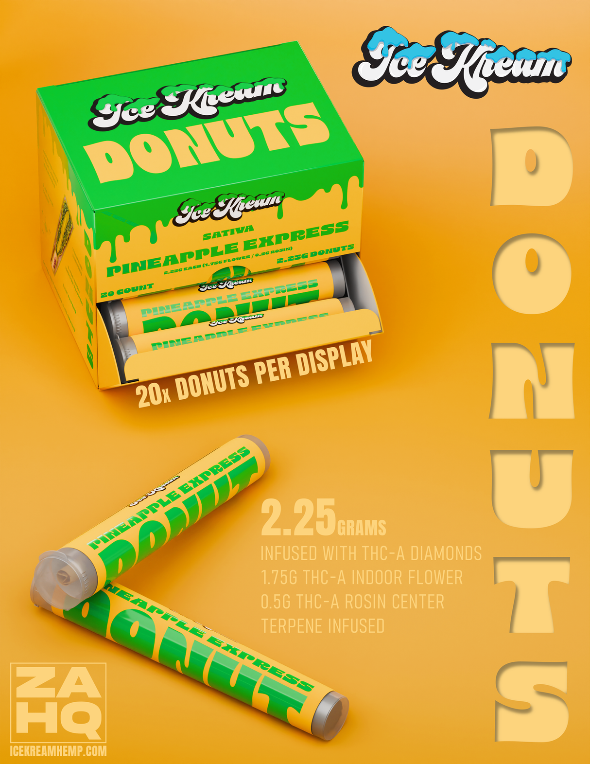 Ice Kream 2.25g THCA Donuts Hash Holes 20ct Display