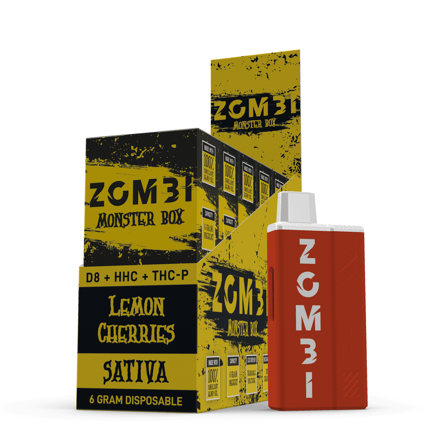 Zombi Monster Box Blends Delta-8 + HHC + THC-P Disposable 5ct Box