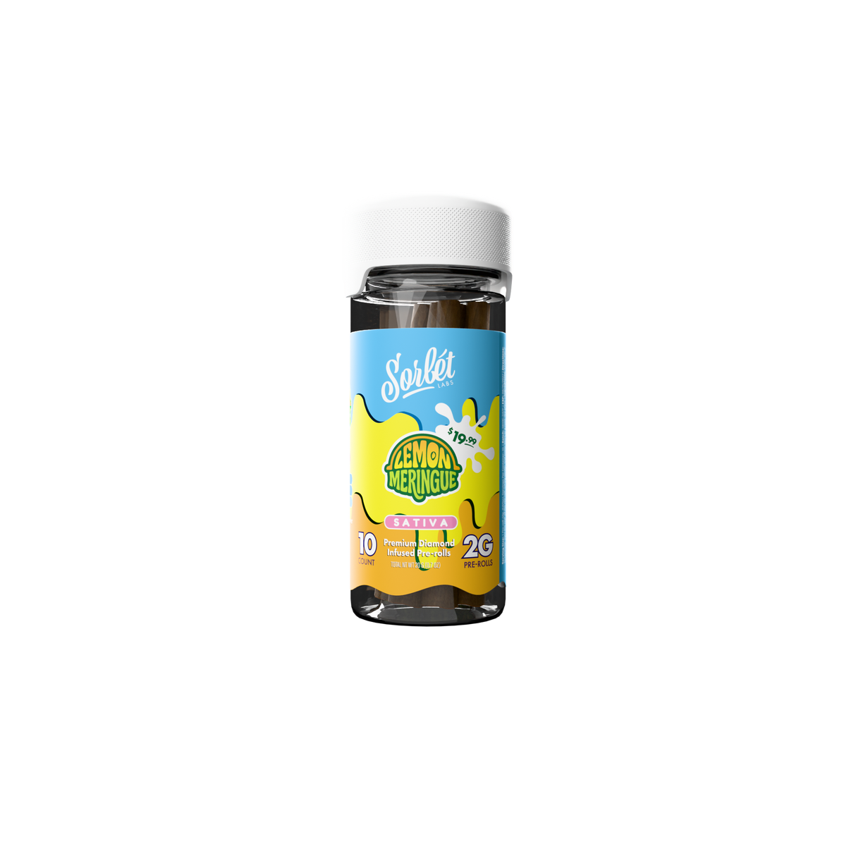 Sorbet THC-A 10ct 2g Pre-Rolls Jar MSRP $19.99