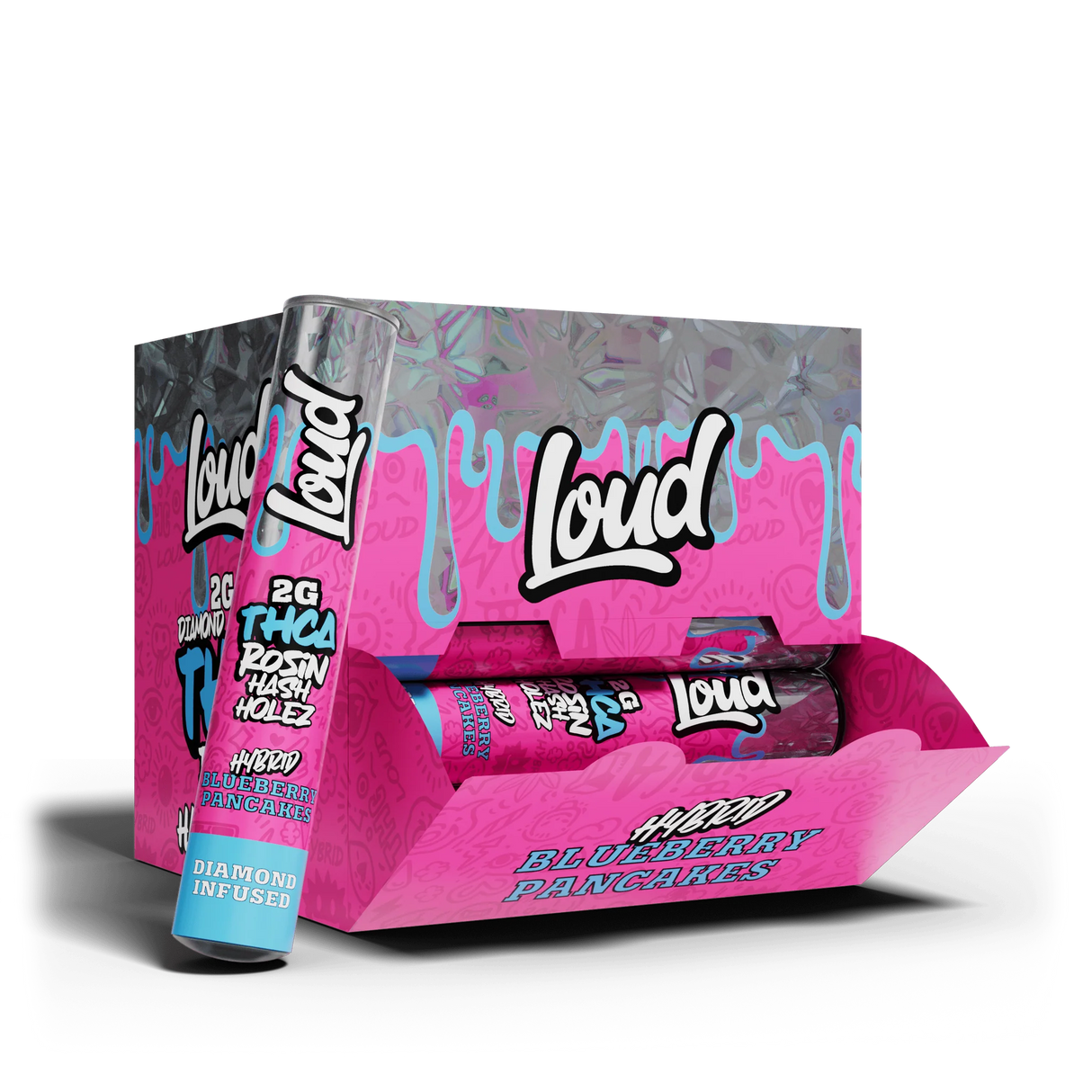 Loud THCA Rosin Hash Holez 2g Pre-Roll 20ct Display